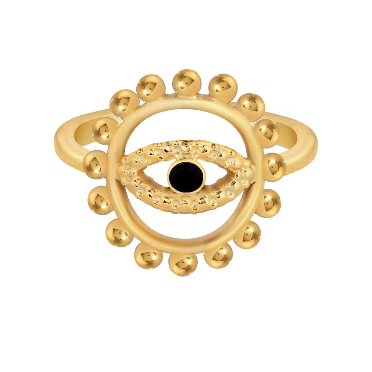 BohoMoon Stainless Steel Third Eye Ring Gold / Adjustable
