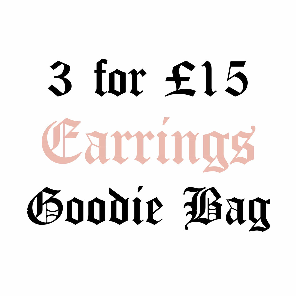 BOHOMOON Stainless Steel 3 for £15 Goodie Bag - Earrings Gold