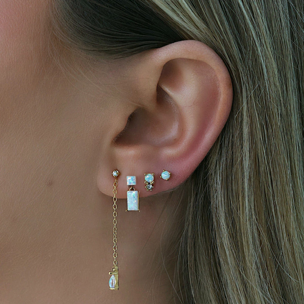 BohoMoon Stainless Steel Cecilia Opal Stud Earrings