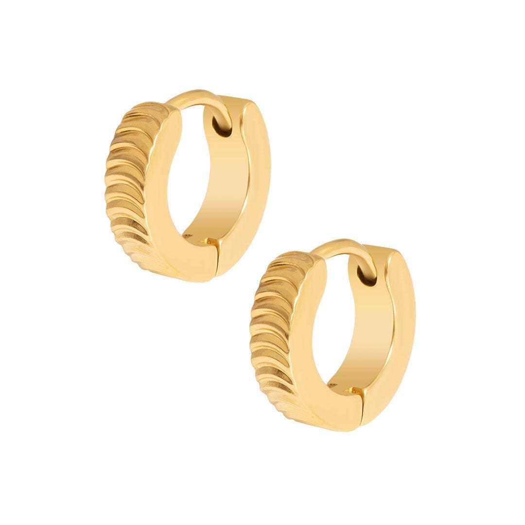 BohoMoon Stainless Steel Aimee Huggie Hoop Earrings Gold