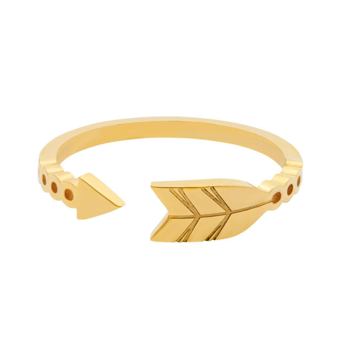 BohoMoon Stainless Steel Arrow Ring Gold / US 5 / UK J / EUR 49 (x small)