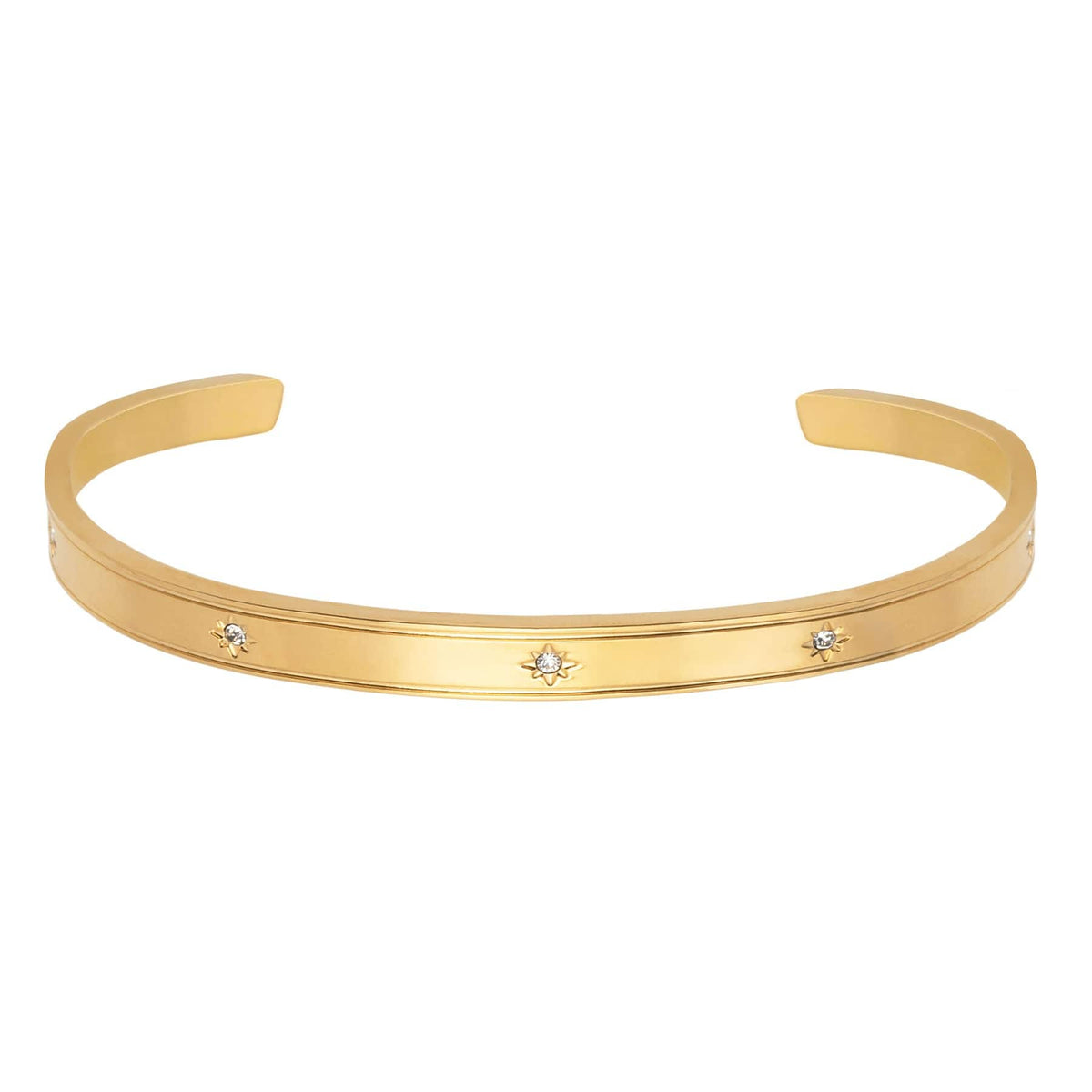 BohoMoon Stainless Steel Astral Cuff Bracelet Gold