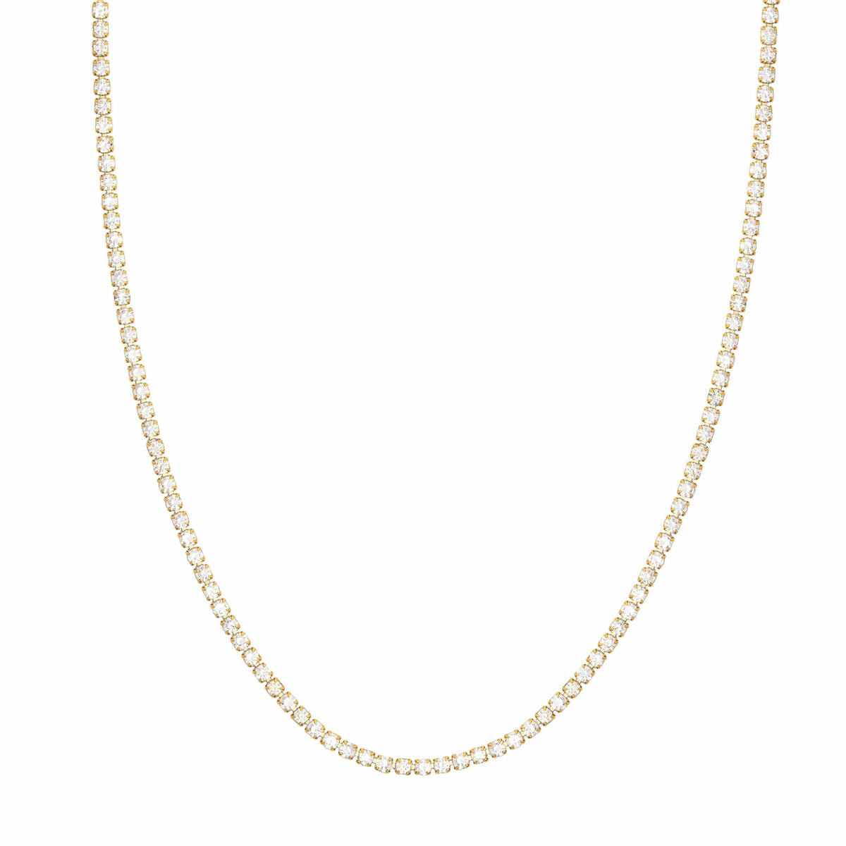 BohoMoon Stainless Steel Bardot Tennis Necklace Gold