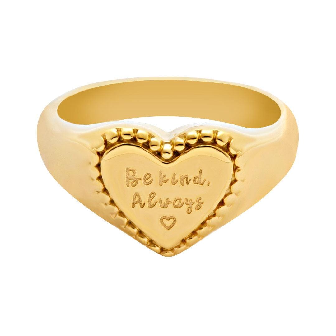 BohoMoon Stainless Steel Be Kind Always Ring Gold / US 6 / UK L / EUR 51 (small)