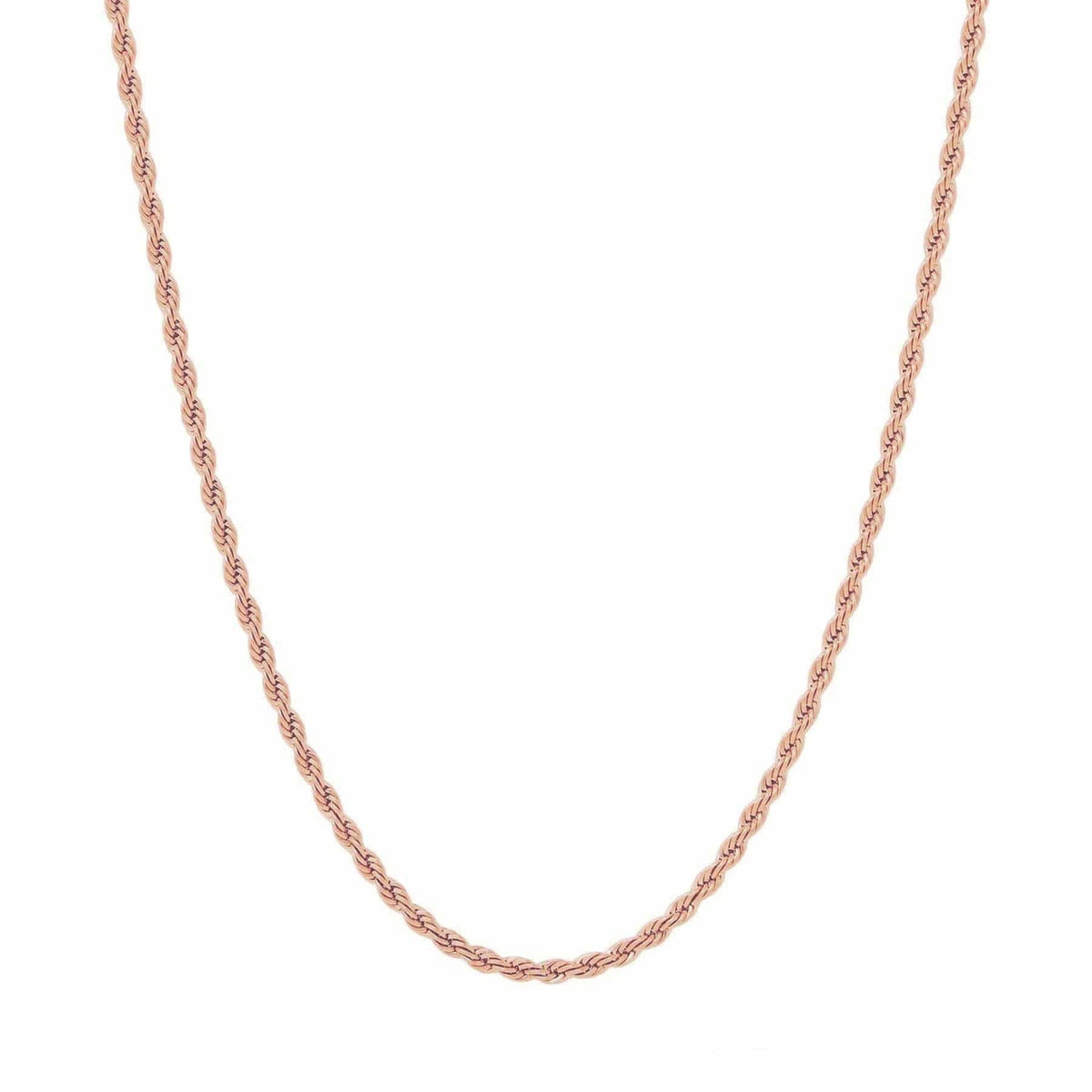 BohoMoon Stainless Steel Beverley Rope Choker / Necklace Rose Gold / Choker