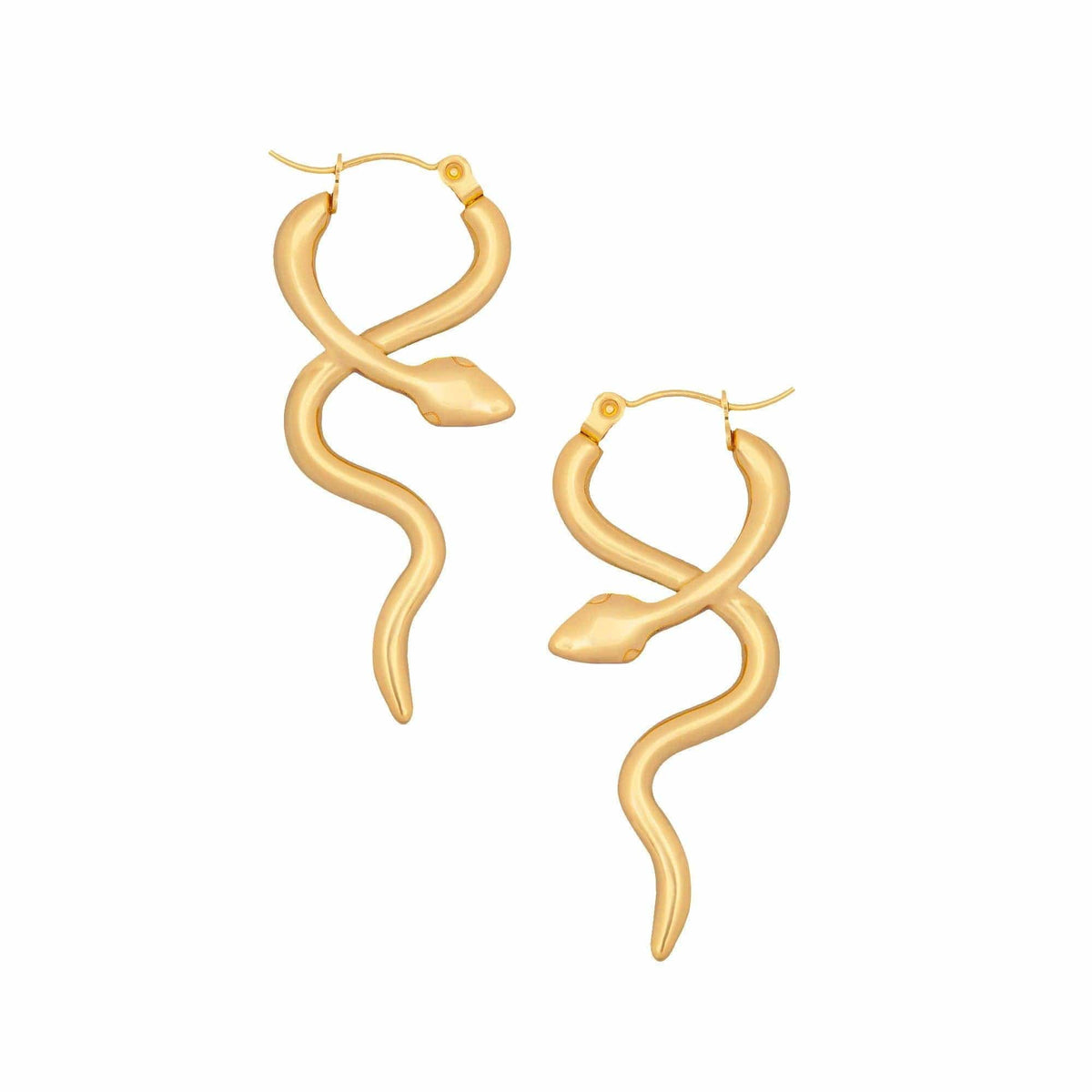 BohoMoon Stainless Steel Boa Hoop Earrings Gold
