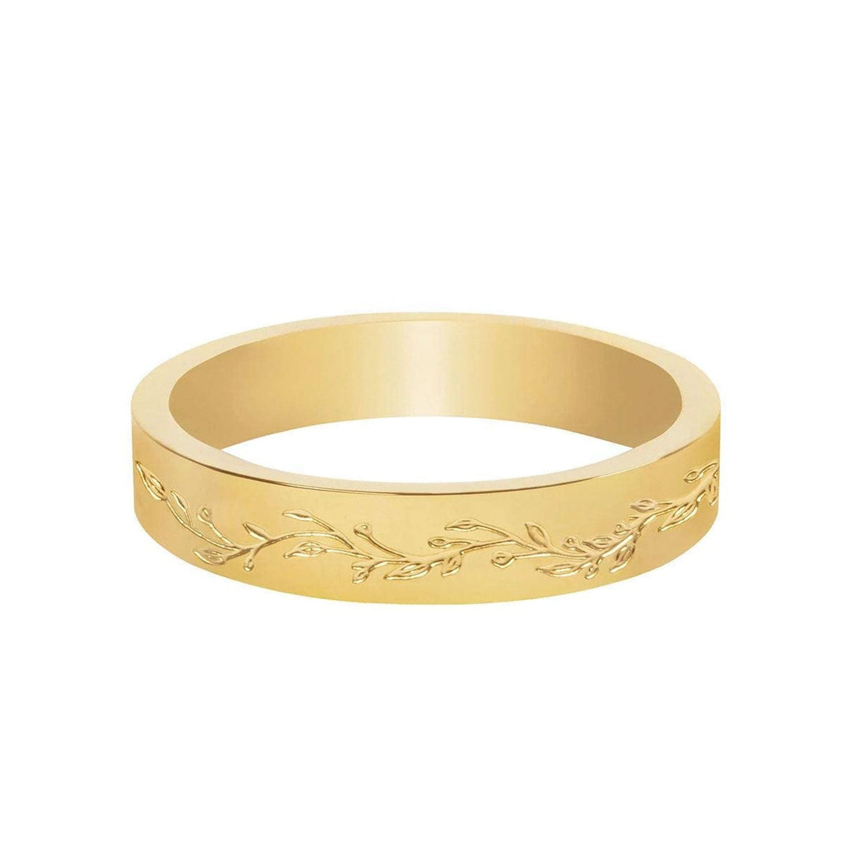 BohoMoon Stainless Steel Botanical Ring Gold / US 4 / UK H / EUR 46 / (xxsmall)