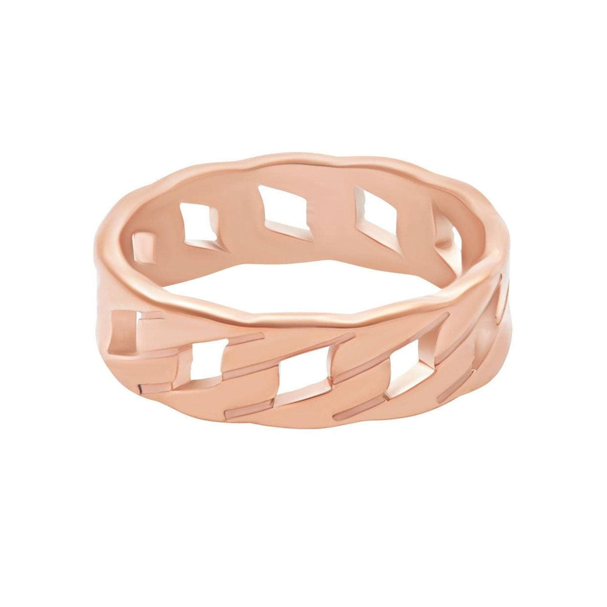 BohoMoon Stainless Steel Cassie Chain Ring Rose Gold / US 6 / UK L / EUR 51 (small)