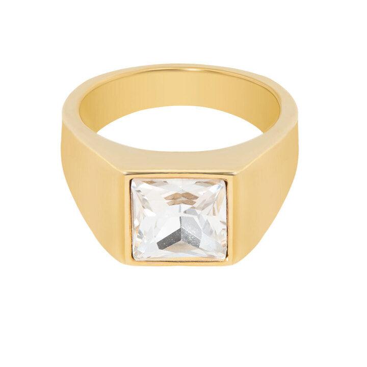 BohoMoon Stainless Steel Clarity Ring Gold / US 7 / UK N / EUR 54 (medium)
