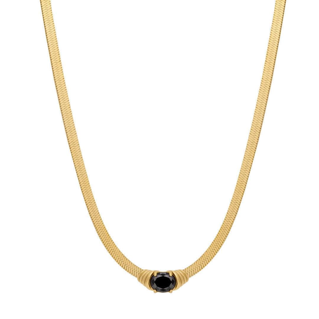 BohoMoon Stainless Steel Epiphany Necklace Gold / Black