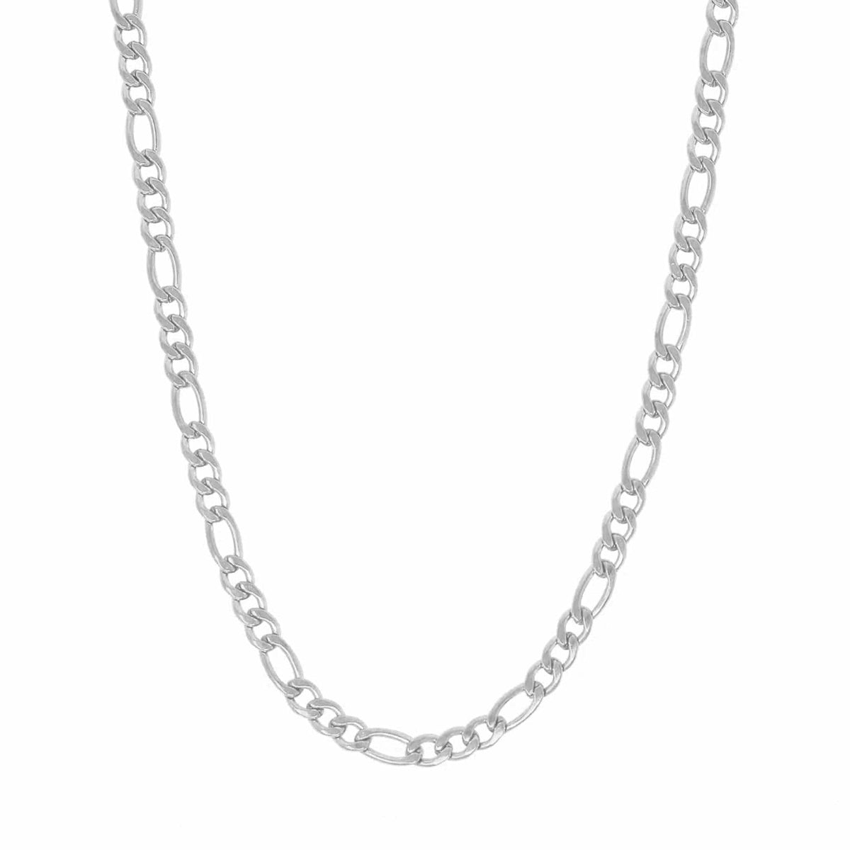 BohoMoon Stainless Steel Figaro Chain Necklace Silver / 18"