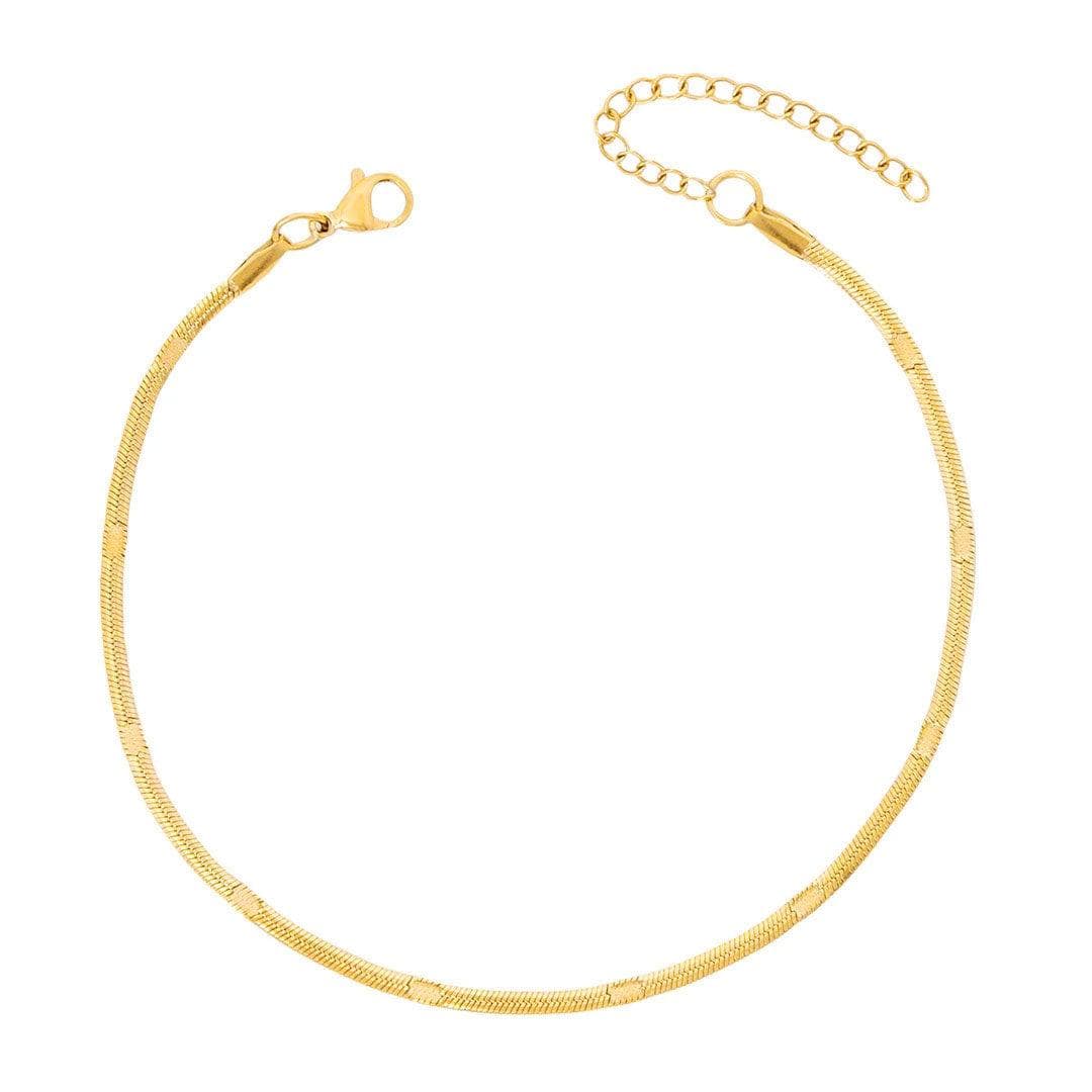 BohoMoon Stainless Steel Flora Anklet Gold