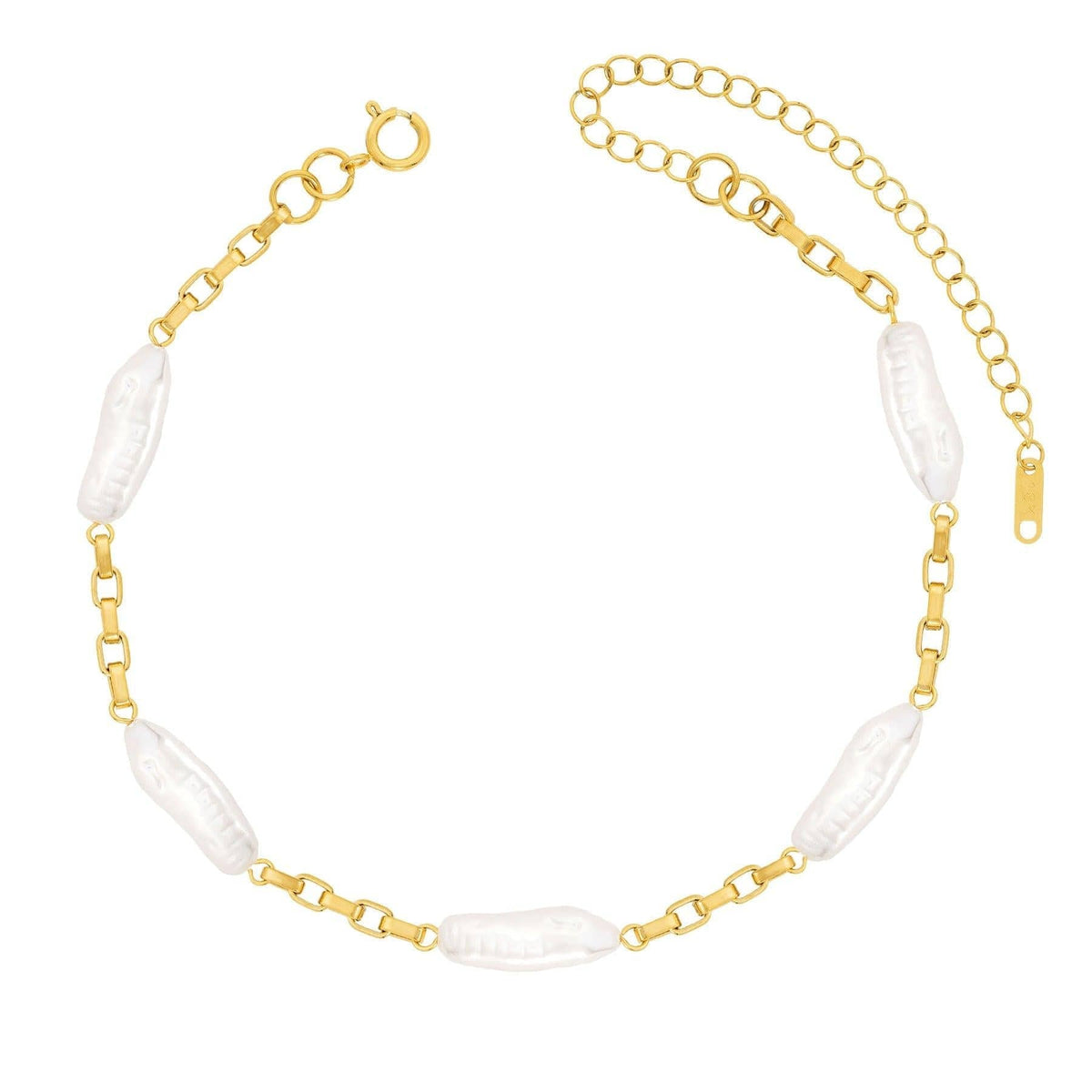 BohoMoon Stainless Steel Haven Pearl Choker Gold
