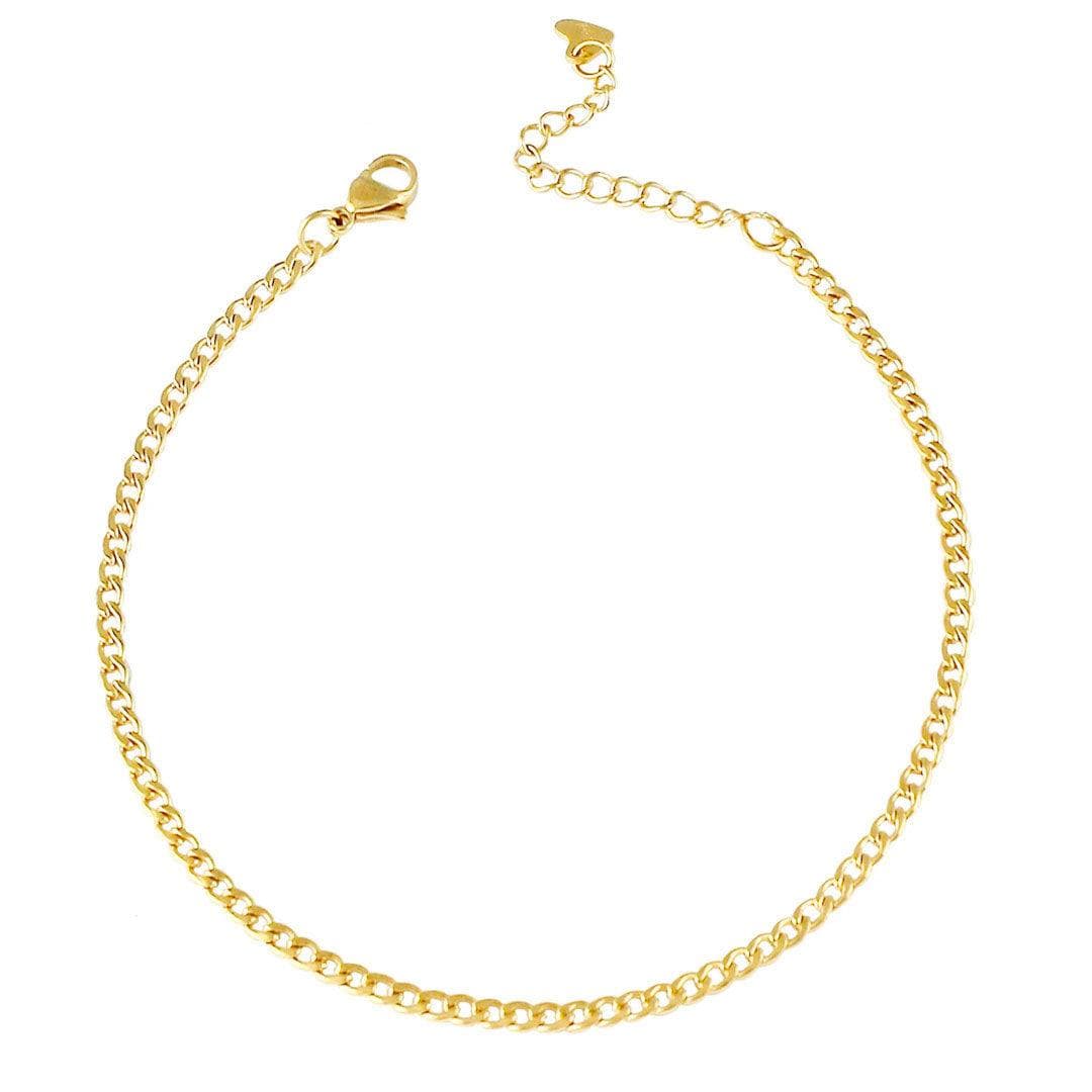 BohoMoon Stainless Steel Isha Anklet Gold