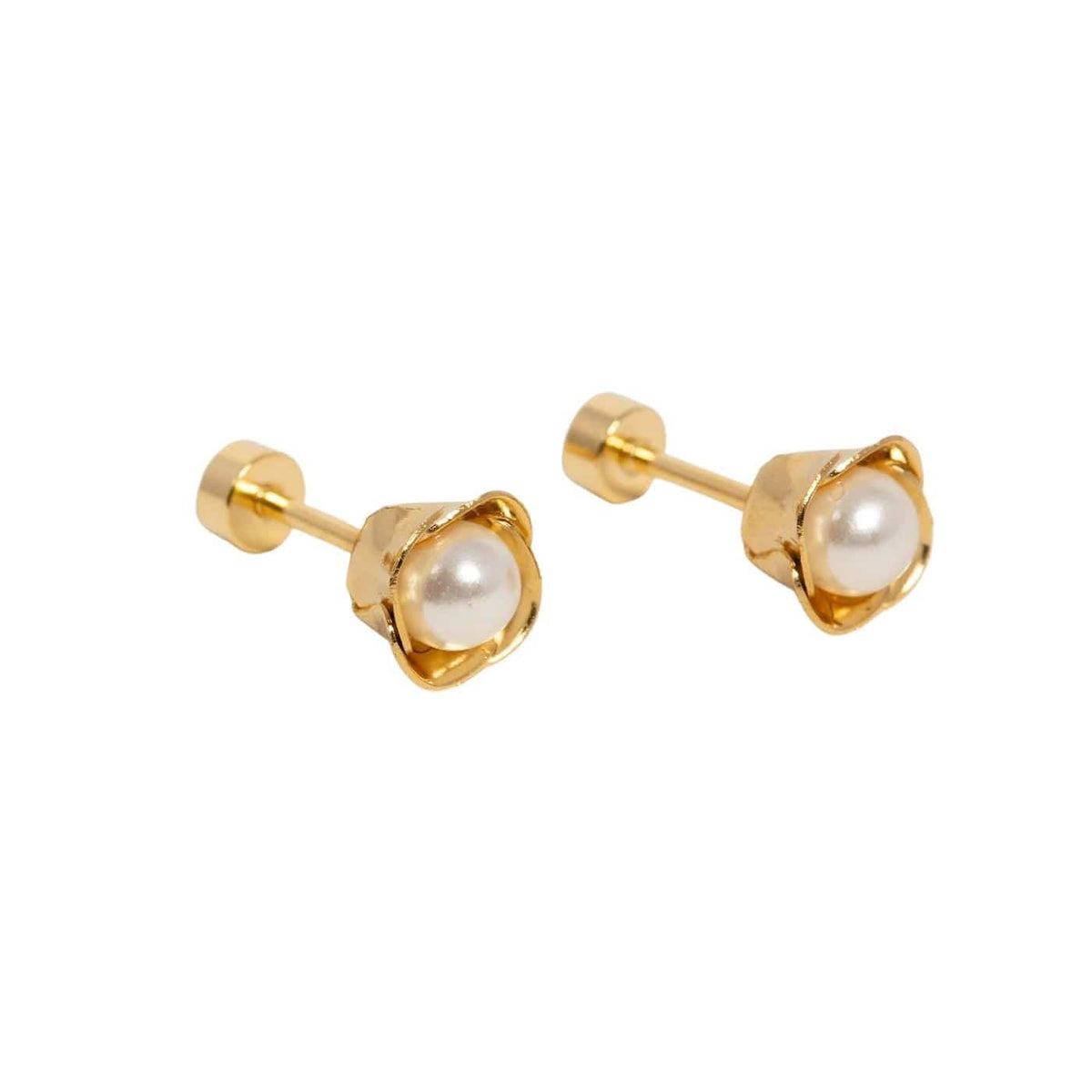 BOHOMOON Stainless Steel Island Pearl Stud Earrings Gold