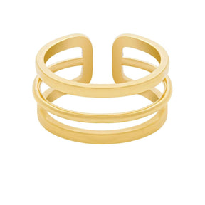 BohoMoon Stainless Steel Izzy Ring Gold / US 6 / UK L / EUR 51 (small)