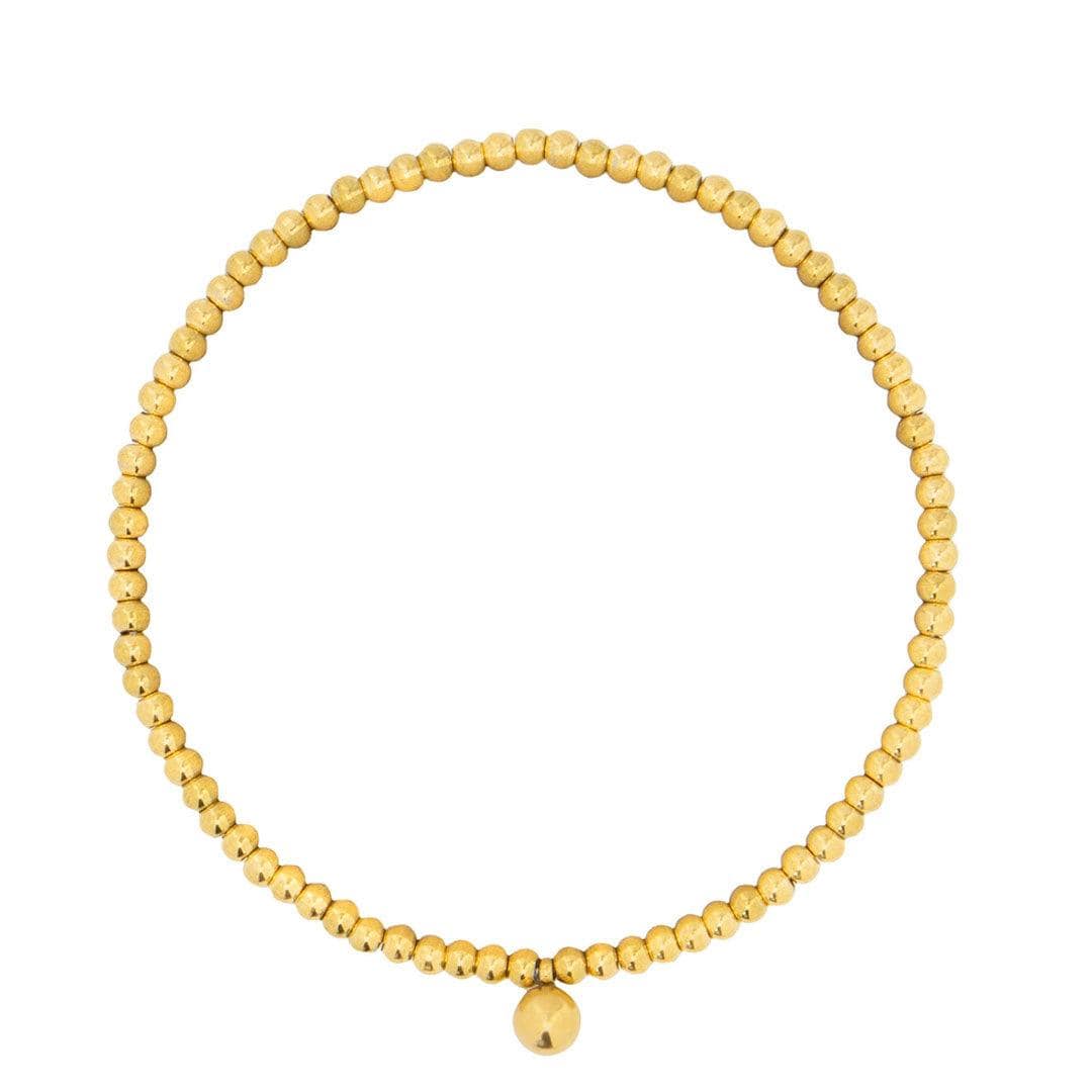 BohoMoon Stainless Steel Madeline Beaded Anklet Gold