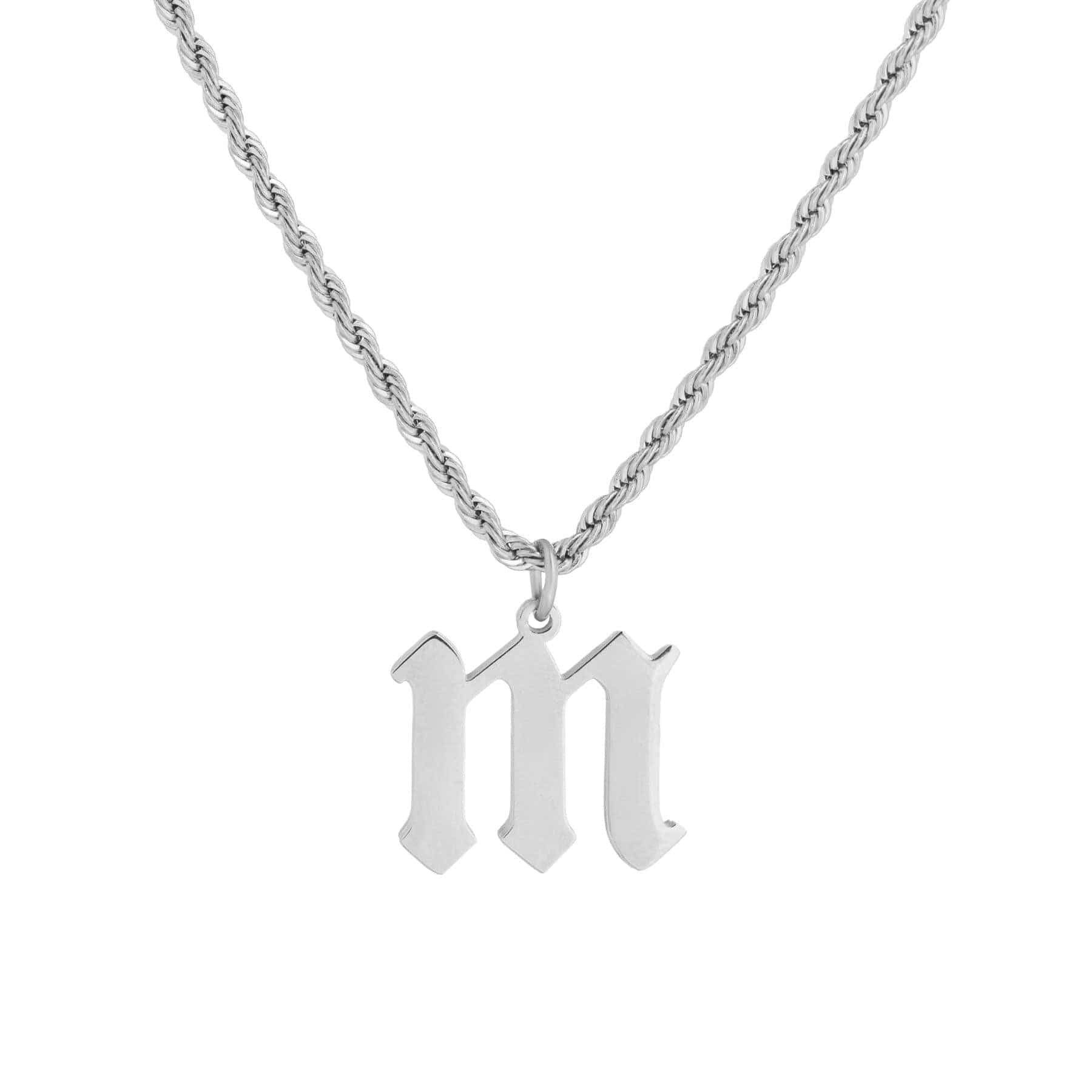 BohoMoon Stainless Steel Marella Lowercase Initial Necklace Silver / A