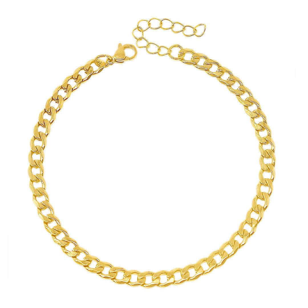 BohoMoon Stainless Steel Monica Anklet Gold