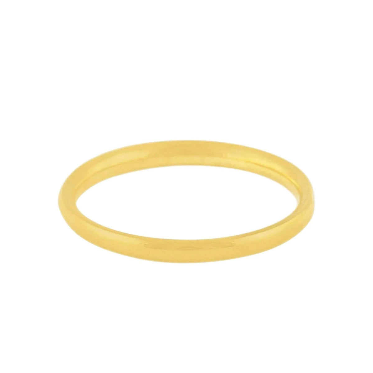 BohoMoon Stainless Steel Plain Band Ring Gold / US 6 / UK L / EUR 51 (small)
