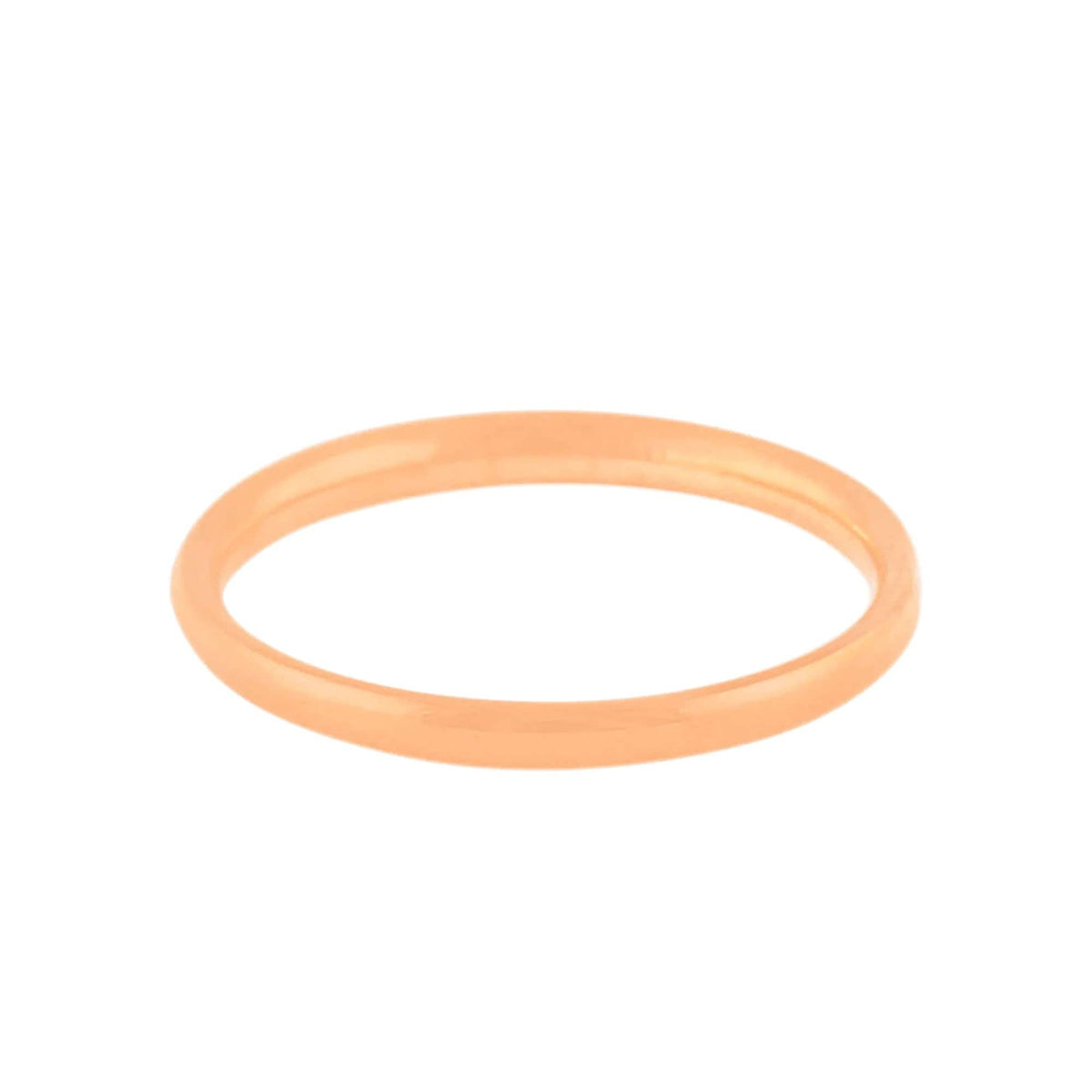 BohoMoon Stainless Steel Plain Band Ring Rose Gold / US 5 / UK J / EUR 49 (x small)