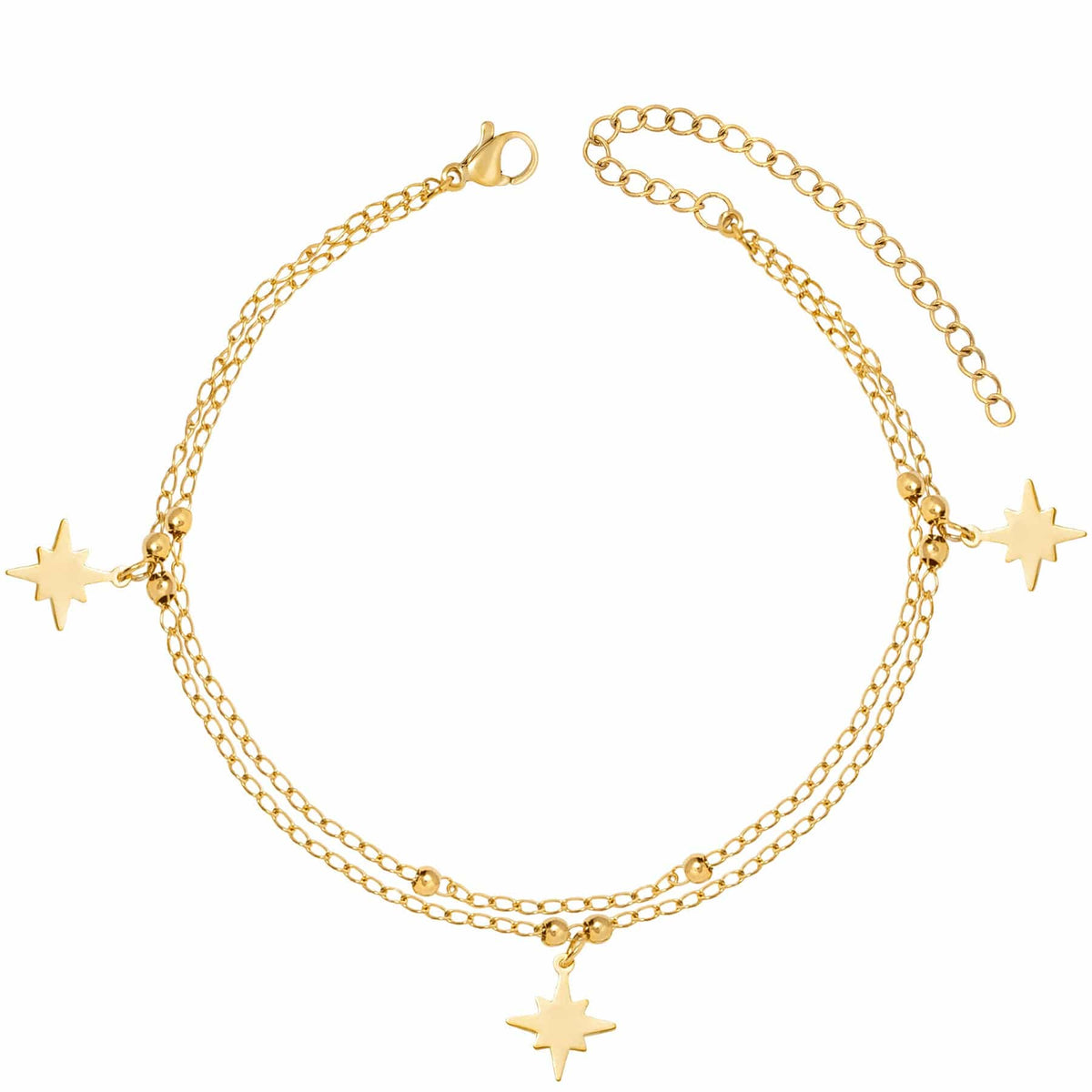 BohoMoon Stainless Steel Twilight Anklet Gold