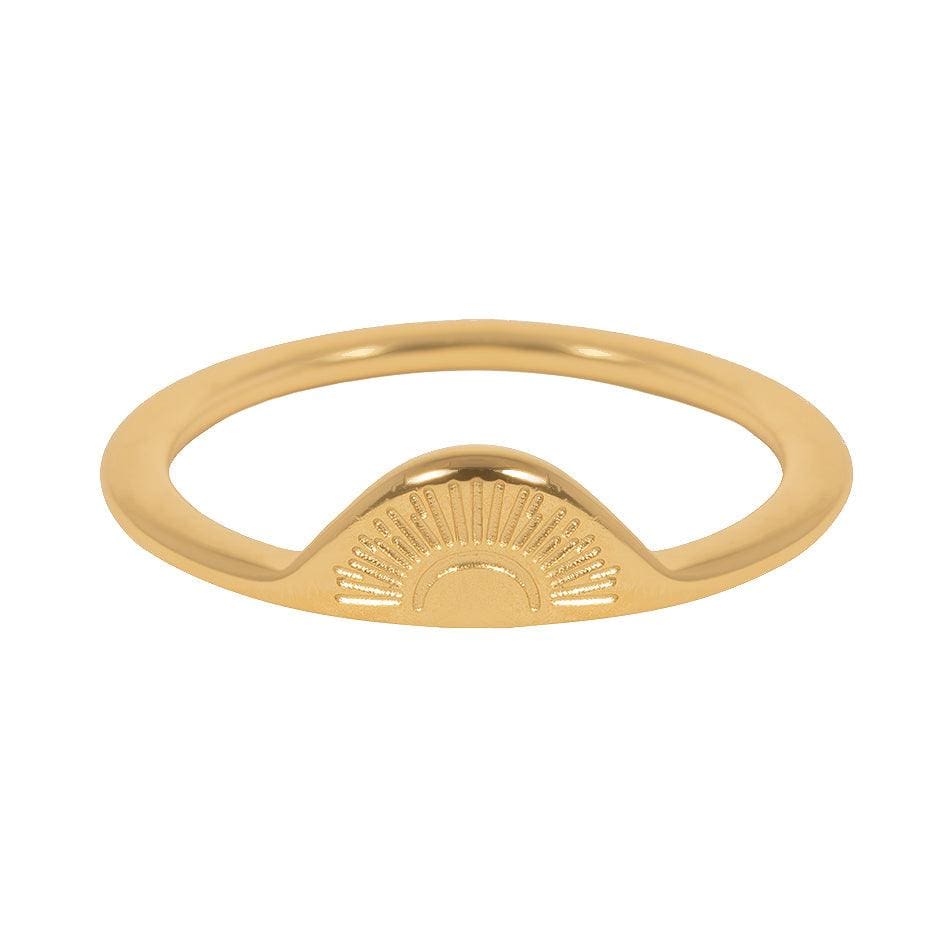 BohoMoon Stainless Steel Sunrise Ring Gold / US 4 / UK H / EUR 46 / (xxsmall)