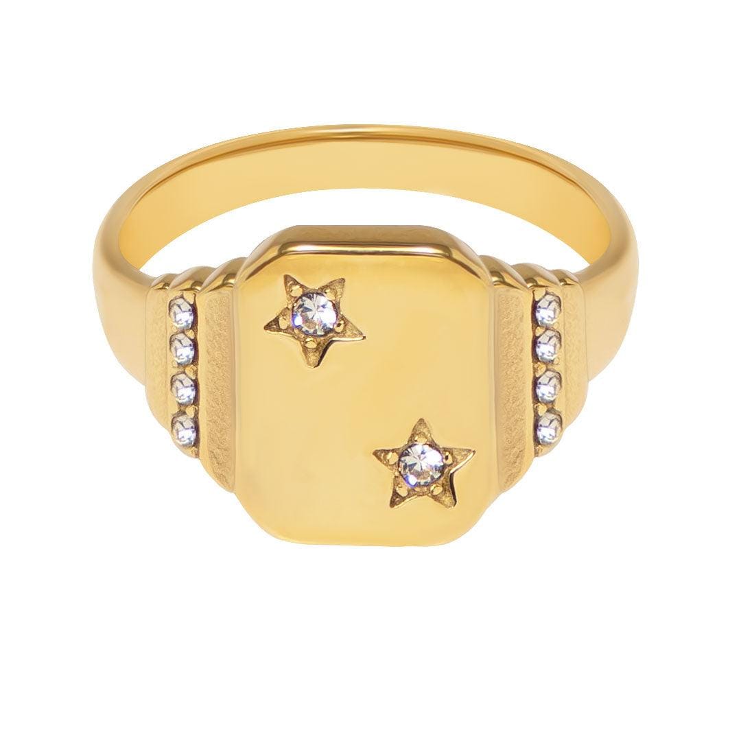 BohoMoon Stainless Steel Supernova Ring Gold / US 6 / UK L / EUR 51 (small)
