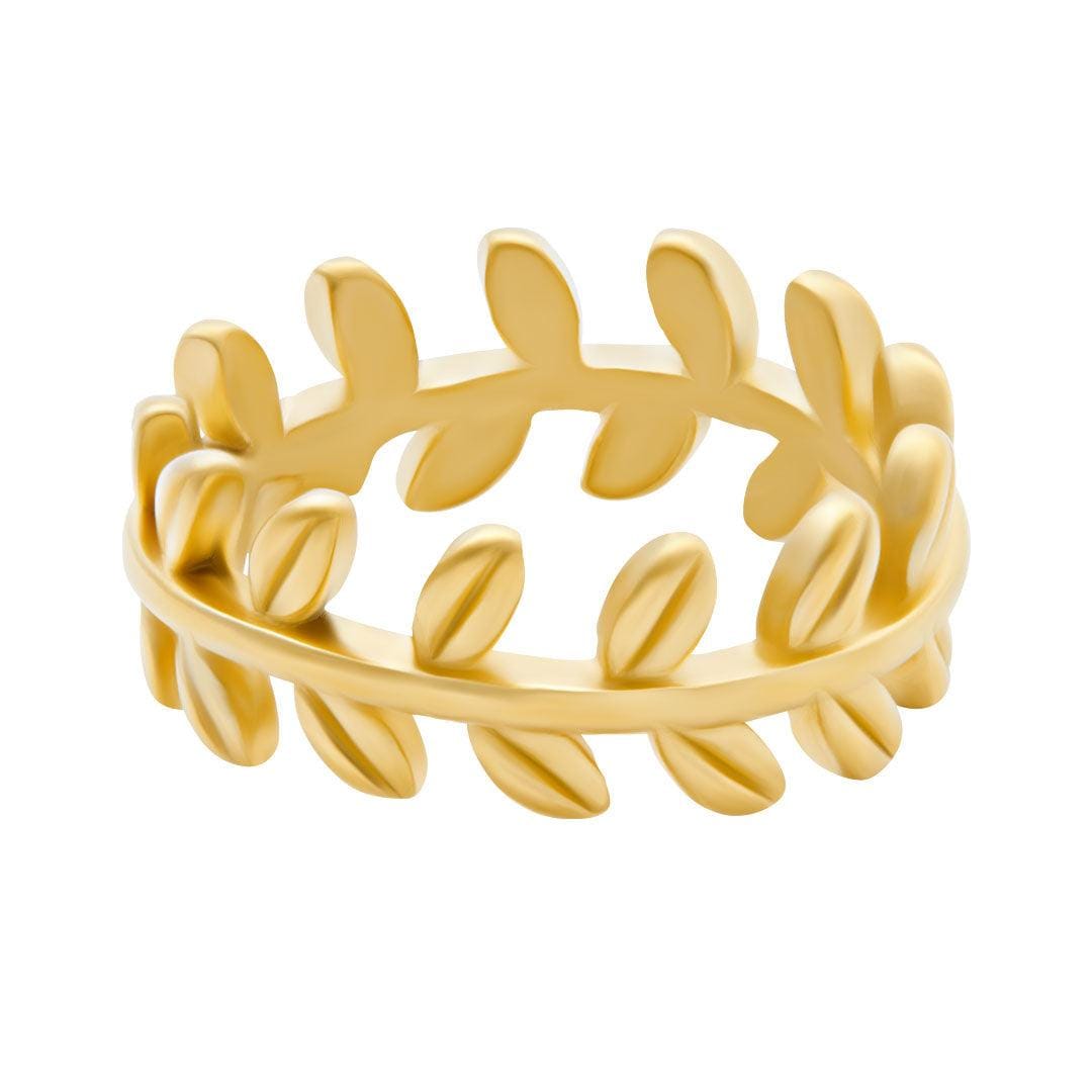 BohoMoon Stainless Steel Willow Ring Gold / US 6 / UK L / EUR 51 (small)